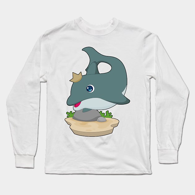 Dolphin Crown Long Sleeve T-Shirt by Markus Schnabel